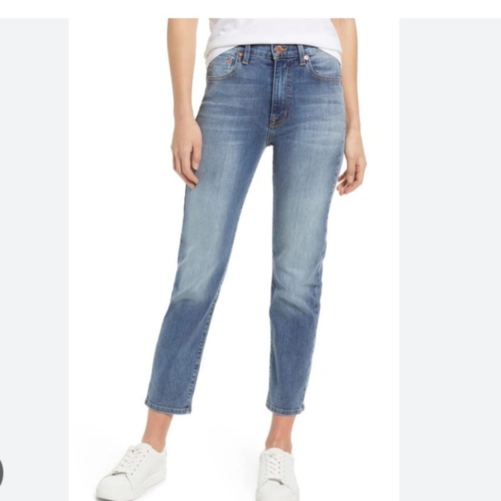 Fidelity Denim Modern American Lafayette Crop Jeans in Waterford Size: 27 - Picture 3 of 9